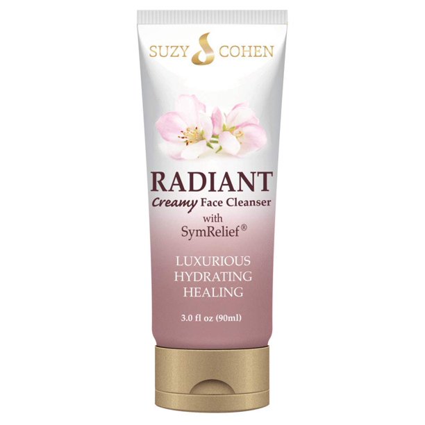 Script Essentials Limpiador cremoso radiante con SymRelief de Suzy Cohen - Lujosa solución curativa hidratante para pieles con problemas - Perfecto para piel seca, roja e irritada con acné quístico (3