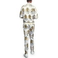 thumbnail image 6 of Men's Gold Accent Tiger Print Track Suits 2 Piece Sweatsuit Set ST556 - White - 5X-Large - Q1B, 6 of 7
