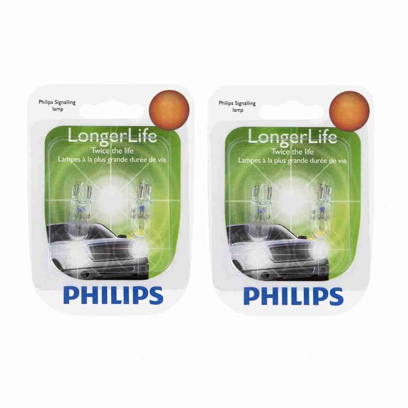 2 pc Philips 194LLB2 Long Life Multi Purpose Light Bulbs compatible with 25832 30083 BP194LL