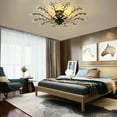 thumbnail image 4 of Vintage 5 Light Crystal Branches Chandelier Pendant Lamp,Bedroom Ceiling Fixture Light, 4 of 9