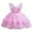 Pink, variant on HUITKMM Girls Dresses Girls Cartoon Dress Applique Party Dressesspace Planet Pattern Casual Short Sleeved Children's Clothing
