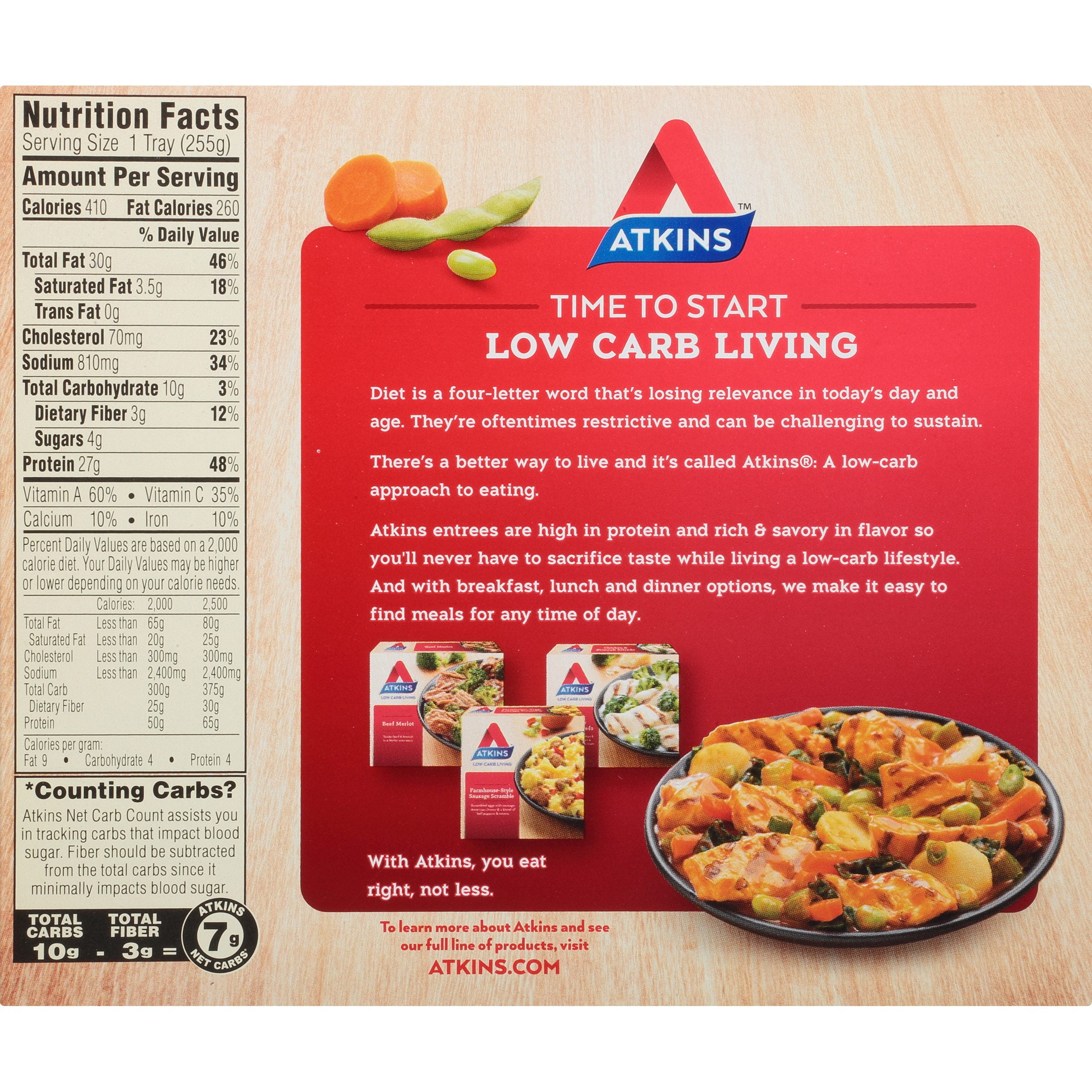 Atkins Orange Chicken 9 Oz Tray Walmart Com Walmart Com