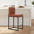 thumbnail image 2 of Sophia & William 24.6" Bar Stools PU Leather Counter Height Bar Stools with Back Modern Counter Height Chair for Kitchen Island, Brown, 2 of 8