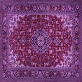 thumbnail image 1 of Ahgly Company Indoor Square Medallion Purple Traditional Area Rugs, 5' Square, 1 of 4