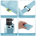 thumbnail image 3 of Uxcell 2 Pcs Water Bottle Holder with Adjustable Shoulder Strap Mesh Water Bottle Carrier, Light Blue, 3 of 6
