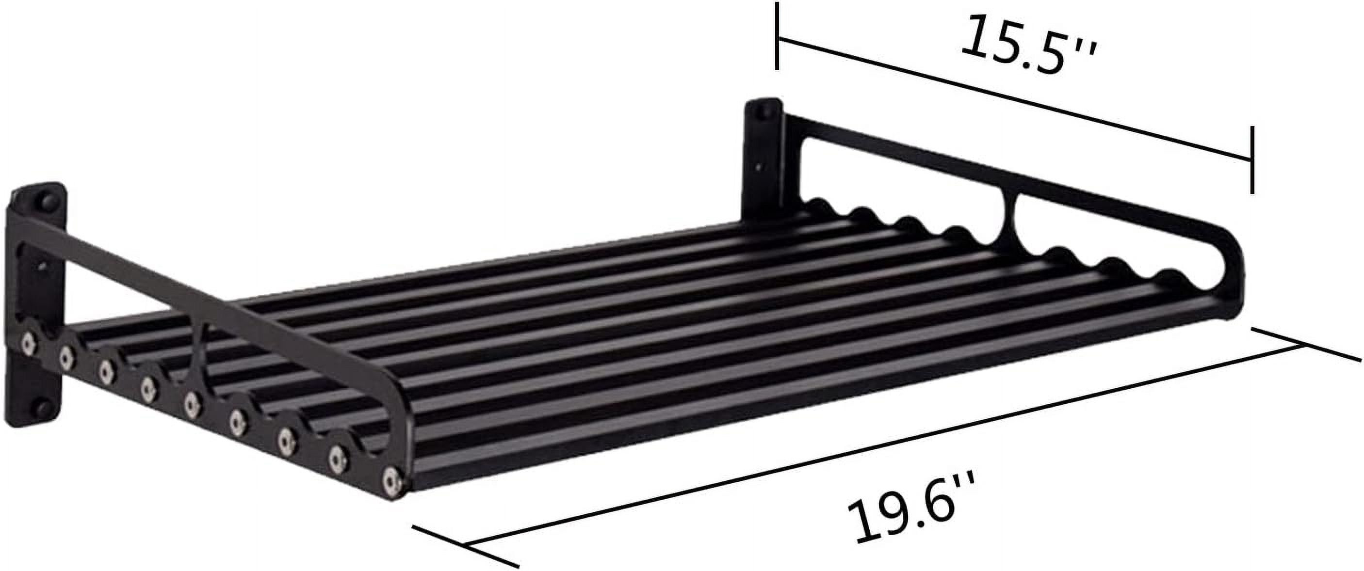 Electric Oven Holders, Microwave Oven Rack Kitchen Shelf, Black Storage Racks Wall Shelf, Kitchen Organizer Aeronautical Aluminum, Weight Bearing 80 lb (19.6'' x 15.5'', Black)