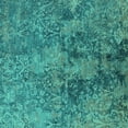 thumbnail image 1 of Ahgly Company Machine Washable Indoor Square Oriental Turquoise Blue Industrial Area Rugs, 8' Square, 1 of 4