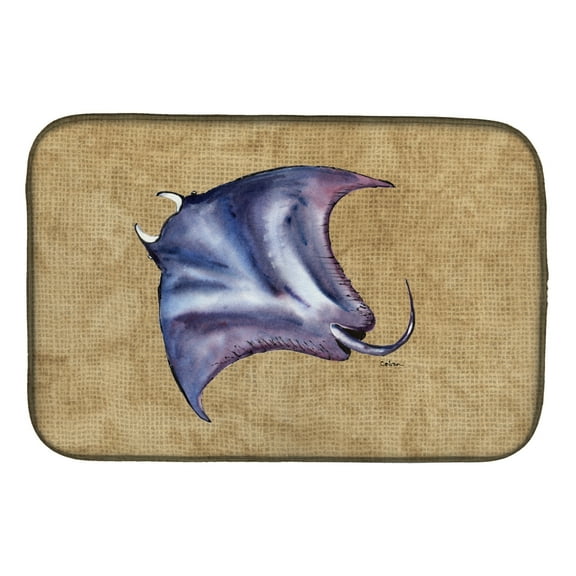 Caroline's Treasures Stingray Dish Drying Mat