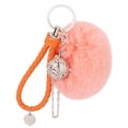 thumbnail image 2 of SPRING PARK Women Hollow Ball Pompom Keychain Keyring Car Key Ring Chain Charm Bag Pendant Decor, 2 of 8