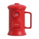 thumbnail image 1 of Taza de café con asa y tapa, 500 ml/17 oz, ideal para té, leche y zumo. Rojo, 1 of 9