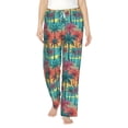 thumbnail image 2 of Picia Hawaii Palms Womens Soft Woven Cotton Elastic Waistband Sleep Pajama Pant Lounge Sleep Pant With Pockets And Drawstring-XX-Large, 2 of 9