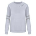 thumbnail image 5 of Yteetum Women's Oversized Sweatshirts Christmas Printed Crewneck Fleece Lining Pullover Hoodless Sweatshirts Top Womens Casual Solid Christmas Round Neck Loose Fits Long Sleeve Sweatshirts Fall, 5 of 5