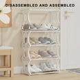 thumbnail image 5 of Shoe Rack Organizer, 5 Tier Space Saving Shoe Shelf Metal Shoe Rack, Shoe Organizer for Entryway, Living Room, Doorway, Closet, Bedroom, Corner, 5 of 7
