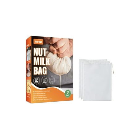 

TKing Fashion Multipurpose Food Nylon Screen Cheese Filter Screen Reusable Filter Bag - White