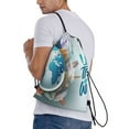 thumbnail image 4 of Yiaed Let's go Travel Print Drawstring Bags Drawstring Backpack Bulk String Back Pack Gym Sport Bag-Small, 4 of 5