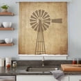 thumbnail image 5 of Country Windmill Sheer Curtains 54 Inches Long, Farmhouse Vintage Rustic Farm Barn Light Filering Curtains, Breathable Simi Curtain Privacy Drapes for Kitchen Bathroom Nursery Small Window Treatment, 5 of 9