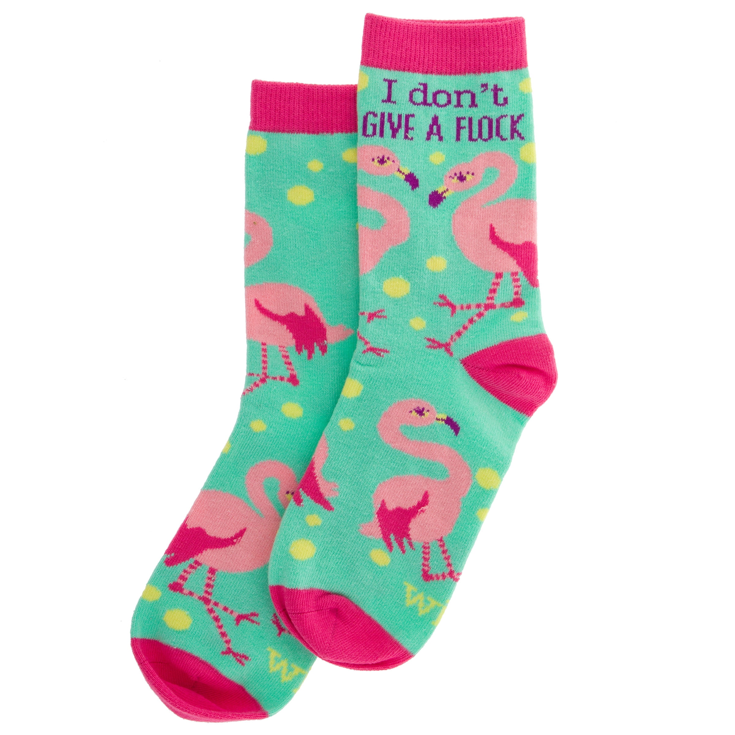 Adult Colorful Pineapples Flamingos Pattern Cushion Crew Socks