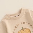 thumbnail image 6 of Mercatoo Baby Halloween Outfit Alphabet Pumpkin Print Sweatshirt Pant Set Toddler Fall Winter Clothes for 6 Months to 3 Year, 6 of 9