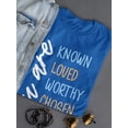 thumbnail image 3 of Known, Loved And Worthy T-Shirt Women -Smartprints Designs, Female 3X-Large, 3 of 4