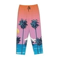 thumbnail image 4 of Fotbe Beach with Palm Trees Women's Pajama Pants,Sleepwear Pants,Pj Bottoms Drawstring And Pockets-Large, 4 of 9