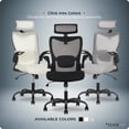thumbnail image 4 of Click365 Adult Mesh High Back Indoor Residential Ergonomic and Adjustable Headrest Office Chairs, Hardware Kit, Black, 4 of 16