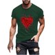 thumbnail image 5 of Camisetas de Manga Larga para Hombres, Camiseta de Manga Corta de Fitness de Impresión Del Día de San Valentín, Mezcla de Algodón Casual, 5 of 7
