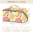 thumbnail image 4 of FORMRS Makeup Bag Travel Cosmetic Organizer for Women Fold Flat Zipper Pouch with Handle, Candy Lemon Slices, 4 of 8