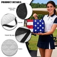 thumbnail image 6 of SEANATIVE Golf Cart Seat Cover, Compatible with EZGO, Club Car, Yamaha, 2-Seater Golf Cart Seat Towel Blanket with 4 Front Pockets, Patriotic Decoration, Vintage American Flag, 6 of 7