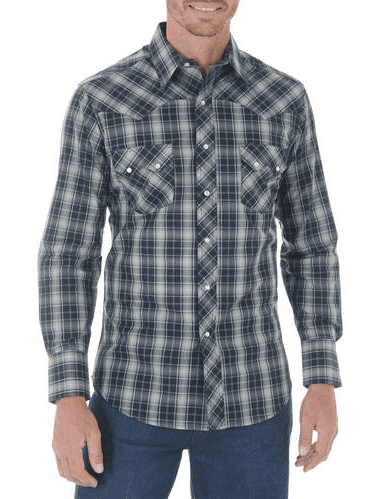 Big Men's Western Long Sleeve Shirt - Walmart.com