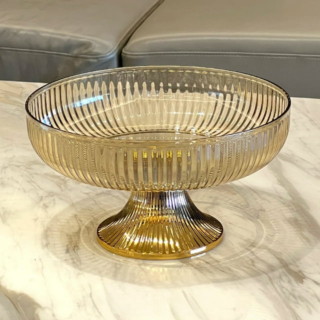 TopLLC Transparent Fruit Tray Household Living Room Coffee Table Fashion Put Snacks Candy Nut Dry Fruit Storage Box Transparent Fruit Plate