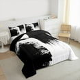 thumbnail image 3 of Manfei Graffiti Geometric Full Size Comforter Sets,Ink Painting Aesthetic Bedding Comforter Set,White Black Bedding Sets For Kids,Super Cozy Room Decor Reversible,3 Pieces, 3 of 8