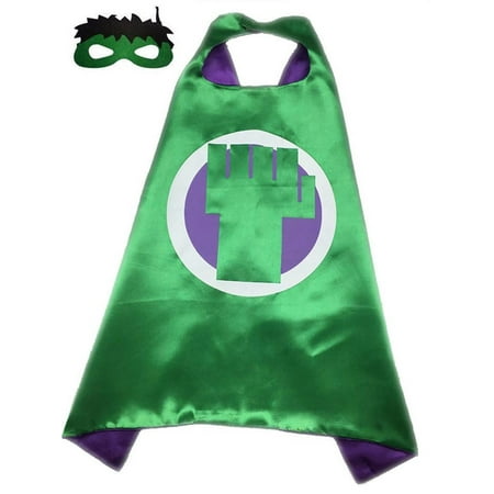 Marvel Comics Costume - Hulk Fist Logo Cape and Mask with Gift Box by Superheroes