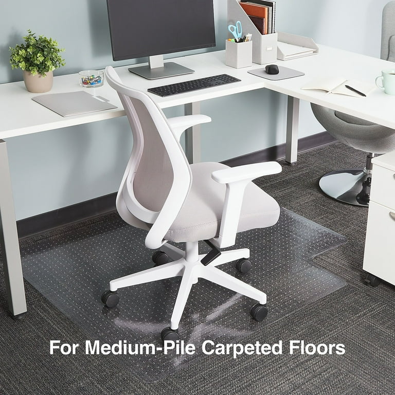 Carpet Chair Mat with Lip - 45 x 53, Clear H-1461 - Uline
