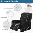 thumbnail image 6 of Renewold Stretch Recliner Cover Non-Slip Recliner Slipcover 4 Pieces Soft Lazy Boy Recliner Chair Cover with Pocket and Elastic Bottom for Living Room, Marble Crack Black, 6 of 8