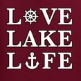 thumbnail image 4 of Wild Bobby, Anchor Wheels Love Lake Life, Unisex Crewneck Graphic Sweatshirt, Maroon, Medium, 4 of 4