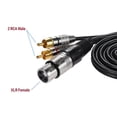 thumbnail image 3 of Cable de audio Macarena XLR a 2 conectores 1M negro RCA macho macho XLR hembra, 3 of 8