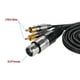 thumbnail image 3 of Cable divisor en Y para micrófono con conector RCA macho a conector XLR hembra de 3 pines. Enchufe hembra-1M, 3 of 9