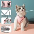 thumbnail image 3 of Arneses para Gatos Yashi con Correas Chaleco de Malla Suave Reflectante Ajustable S Rosa, 3 of 5