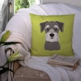 thumbnail image 3 of Dog Face Checkerboard Design Fabric Decorative Pillow, 3 of 4