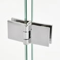 thumbnail image 3 of 2 Pcs Silver Bathroom Shower Glass Door Hinges Cabinet Hardware Clamp Hinge Set, 3 of 8