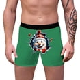 thumbnail image 1 of FhsagQ Underwear Men's Underwear with Pouch Support Mens Christmas Underwear 3D Printed Breathable and Comfortable Inner Mid Rise With Waist Boyshort Underwea Features Green M, 1 of 4