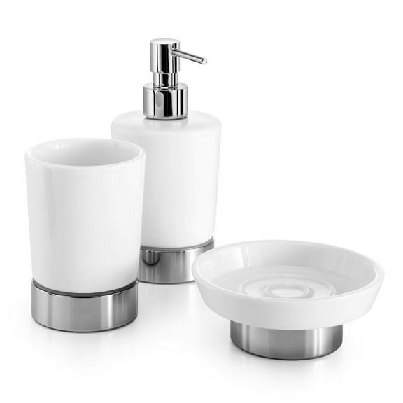 Ws Bath Collections Saon 4071 Saon Of One Ceramic Tumbler, Soap Dish, And Soap Dispenser