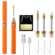 Daruoand Soldering Iron Kit Cordless Rapid Heating Electric Soldering Kit Rechargeable Handheld Welding Tool with 1100mAh Battery for Circuit Board Computer Electronic Repair