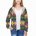 thumbnail image 3 of Cauagu Mardi Gras4 Print Sun Protection Jacket for Teen,Full-Zipper Long Sleeve Sun Shirts with Pockets UV Hoodie Shirts Outdoor Athletic Jacket-X-Large, 3 of 7