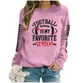 thumbnail image 4 of WEAIXIMIUNG Chandails en Molleton pour Femmes Zip Up Femmes Décontracté Manches Longues Col Rond Chandails en Molleton Football Graphique Imprimé Pull Léger Chandails en Molleton Blouse Top, 4 of 4