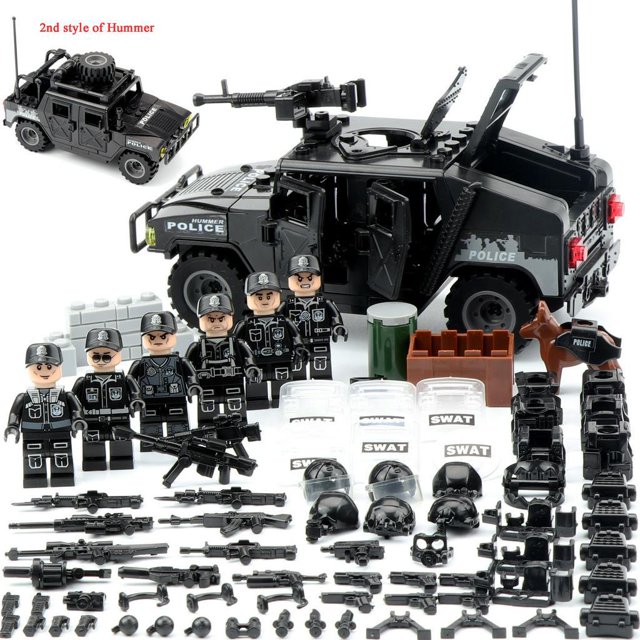 Juguetes Educativos : Construye Tu Lego Mundo Militar Con Nuevo Policía Especial Minifiguras Figuras De Fuerzas Armadas Bloques De Construcción