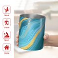 thumbnail image 5 of 12oz Coffee Tumblers Blue and Gold Marble Shimmer Streaks Pattern Stainless Steel Vacuum Insulated Travel Tumbler Coffee Cups Mug with Lid and Straw with Cleaning Brush for Cold & Hot Drinks, 5 of 5