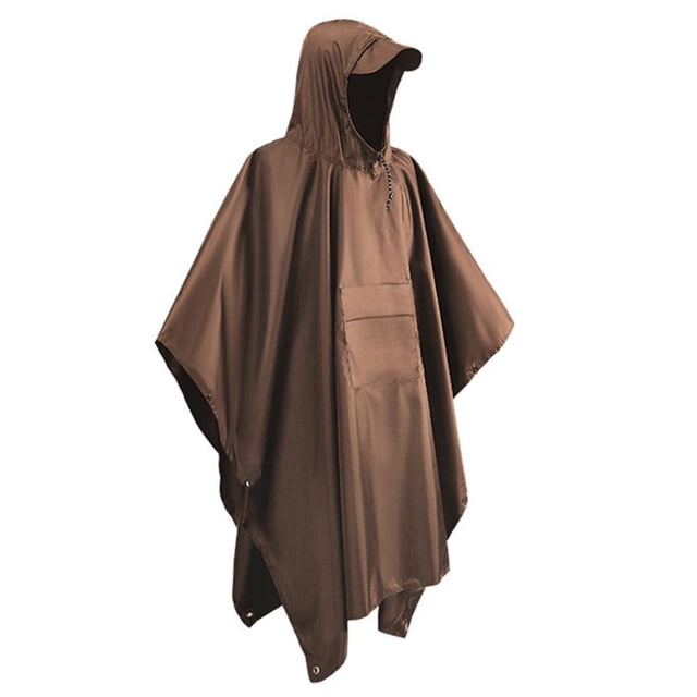 Toldo Multiusos Tres en Impermeable Mochila Montañismo Camuflaje Al Aire Libre Senderismo Poncho Tapete A Prueba Humedad (marrón)