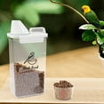 thumbnail image 6 of Brabtod Bird Seed Storage Container Airtight 2-3 Lbs Clear Plastic Bird Food Container Portable-with Measuring Cup/Lid, Pet Food Storage Container, 6 of 7