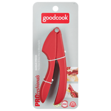GoodCook Profreshionals Garlic Press Stainless Steel Curved Ergonomic Handle